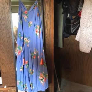 Boho Periwinkle Floral Jumpsuit